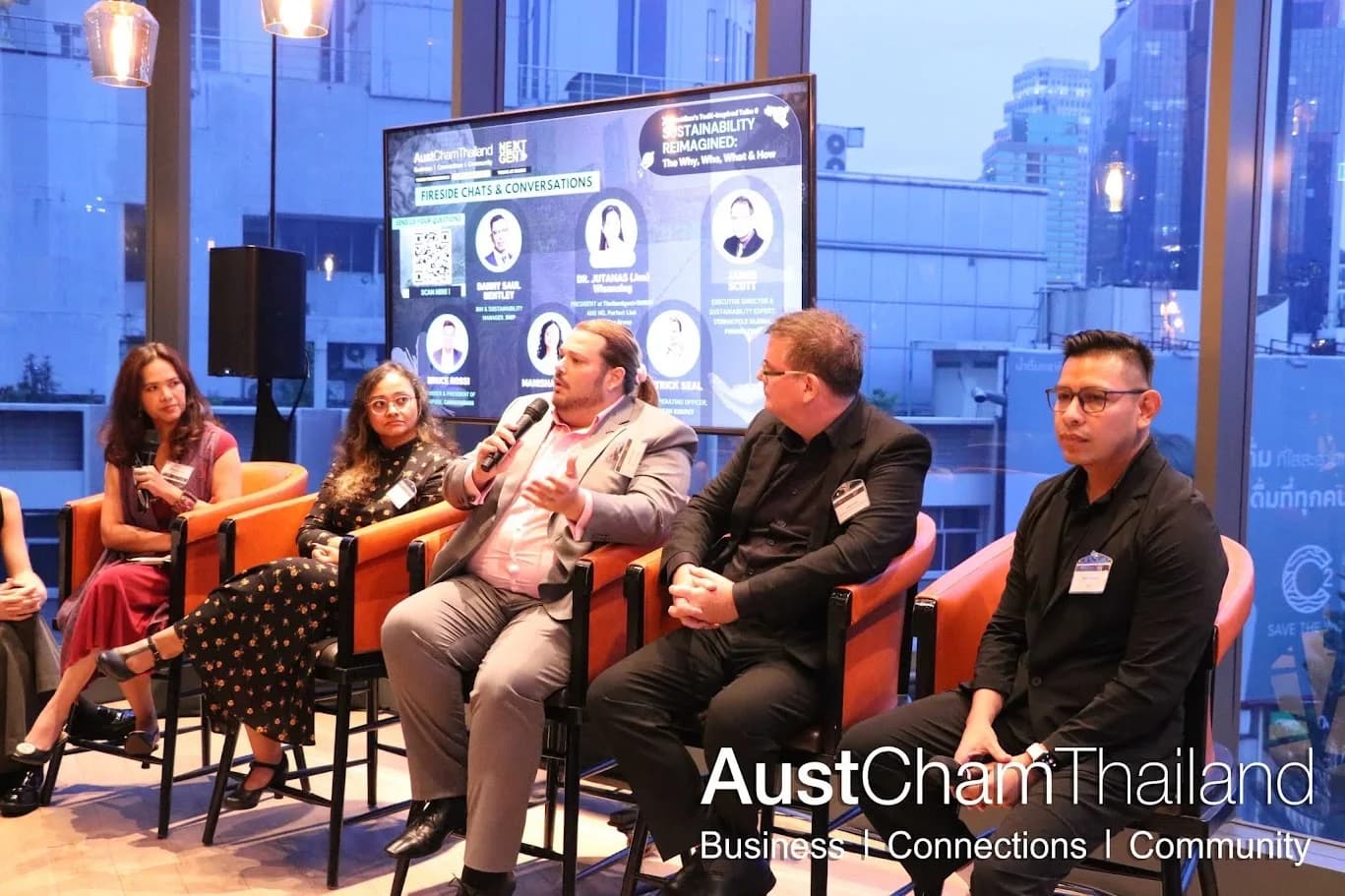 AustCham Thailand NextGen sustainability panel discussion in Bangkok.