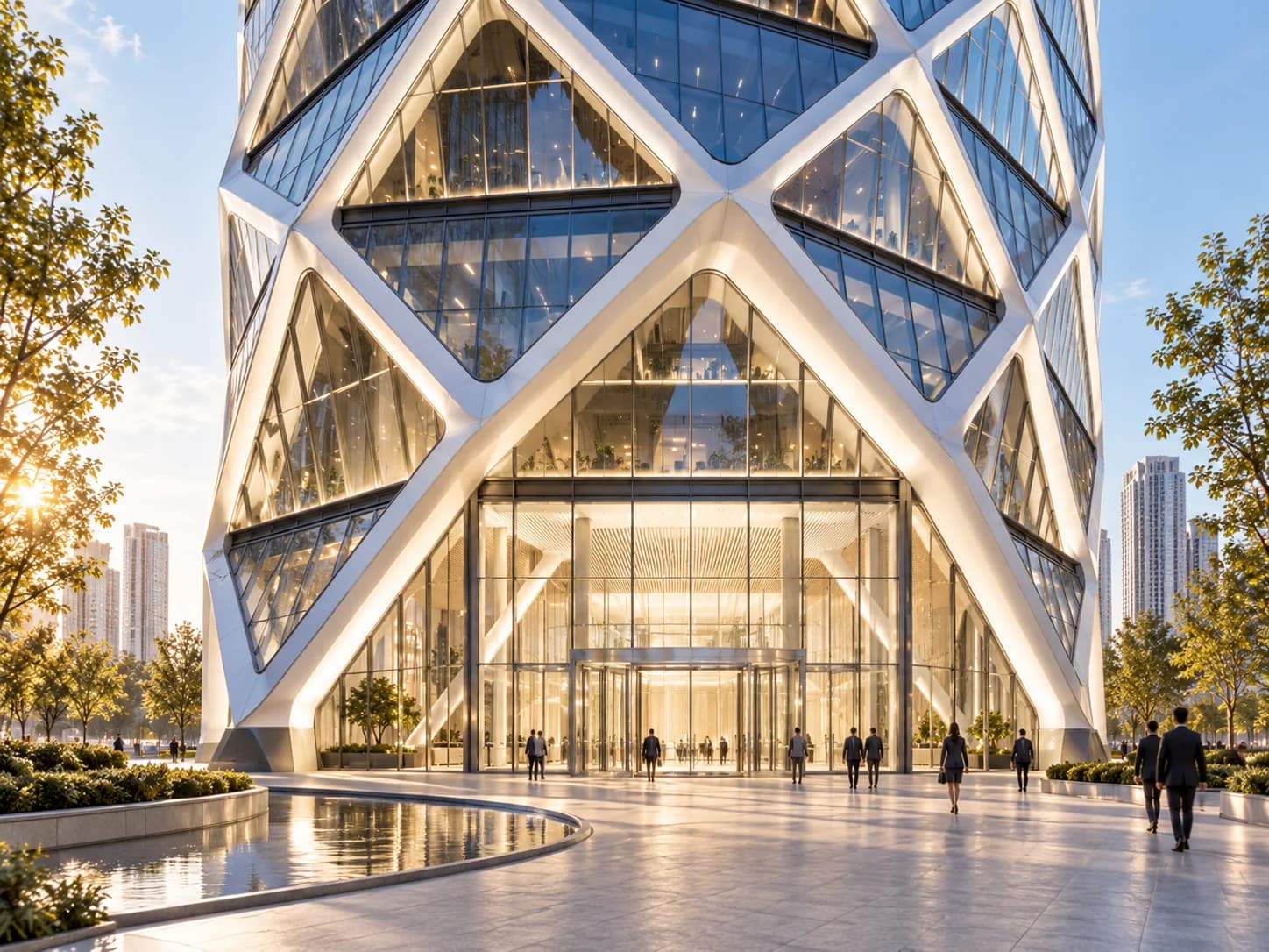 Poly International Plaza — Parametric Development of a Diagrid Tower — project cover